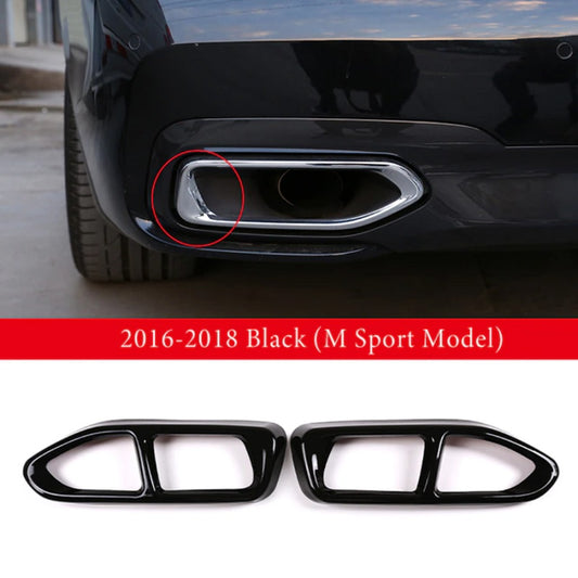 Auspuffblenden für BMW M-Modell 7er G11 G12 Auspuff Rahmen Abdeckung Sportauspuff Black 2016-2018