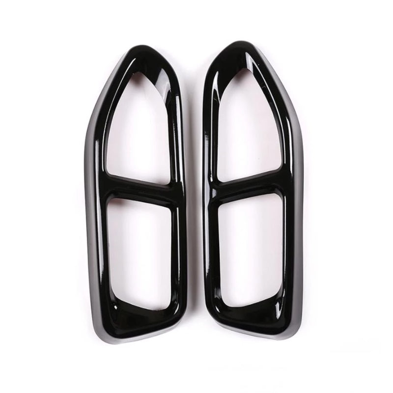 Auspuffblenden für BMW 7er G11 G12 Auspuff Rahmen Abdeckung Sportauspuff Black 2016-2018