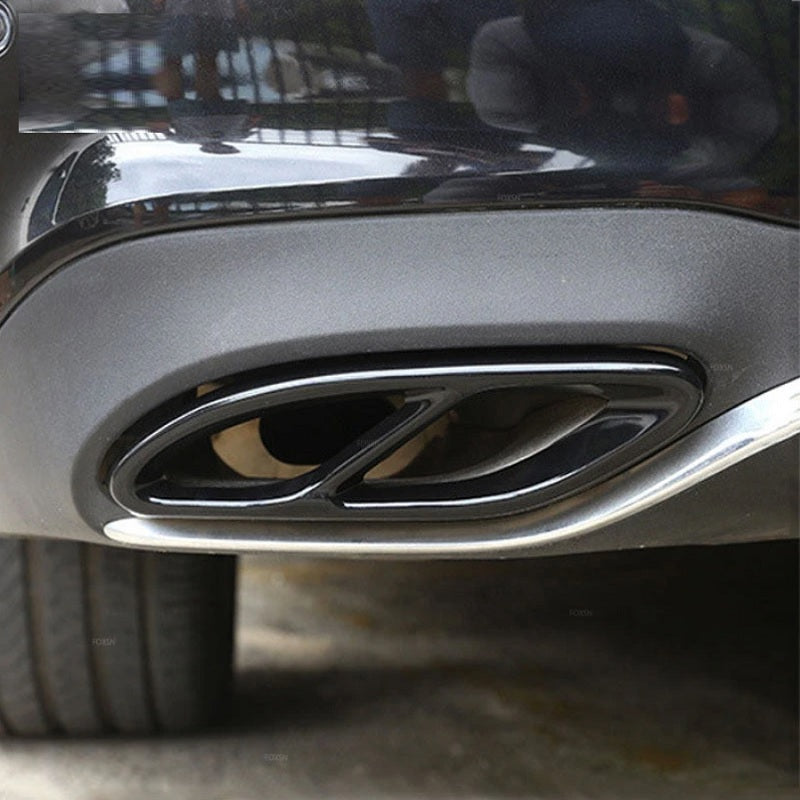 Auspuffblenden für Mercedes A B C E GLC GLE GLS Auspuff Rahmen Abdeckung AMG V8